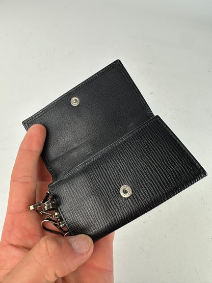 Vintage Loewe Leather Keychain Wallet Black