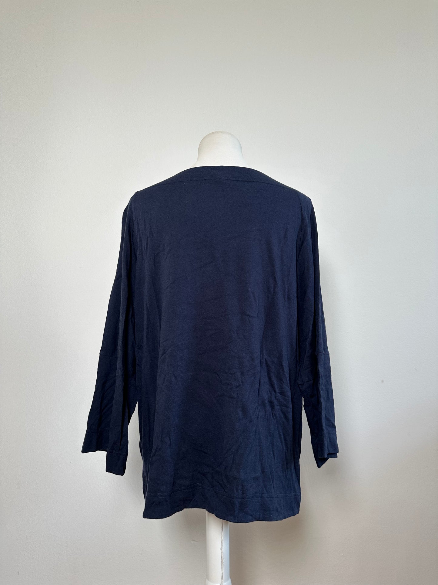 Vintage Vivienne Westwood Floral Print Top Navy Light Blue M