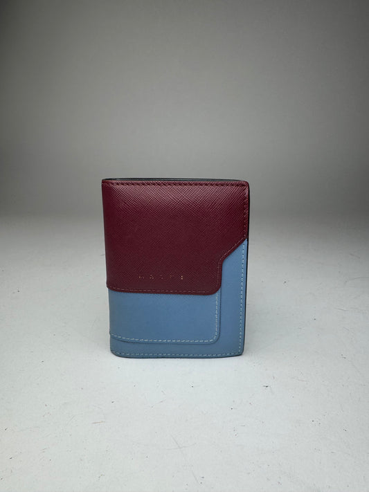 Vintage Marni Bicolor Leather wallet Blue Purple