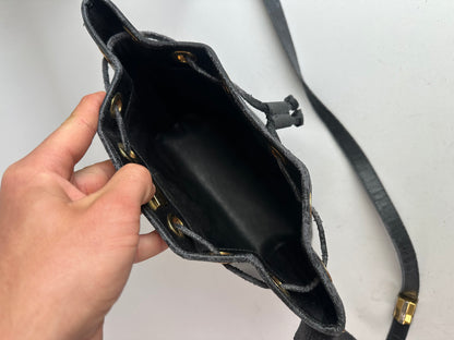 Vintage Givenchy Leather Bucket Bag Black