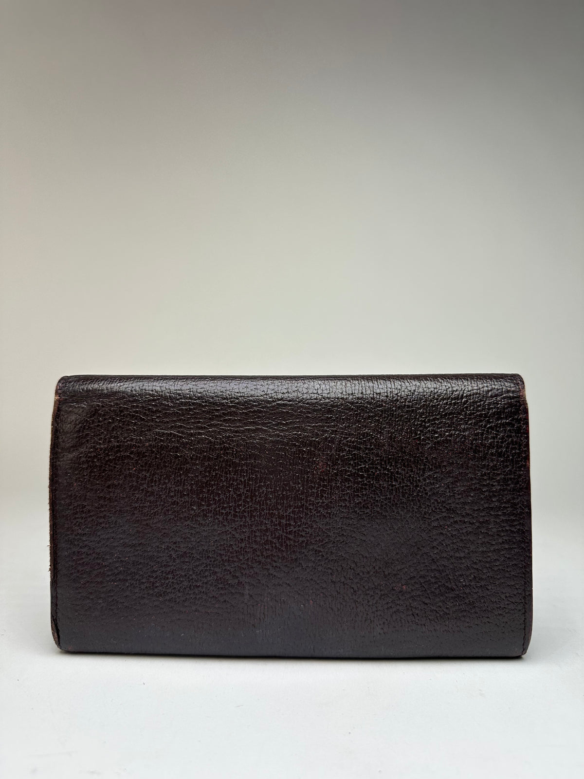 Vintage Vivienne Westwood Textured Leather Bifold Wallet c. Late 2000s Dark Brown