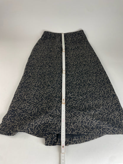 Vintage Comme Des Garçons Abstract Skirt Black Gold M