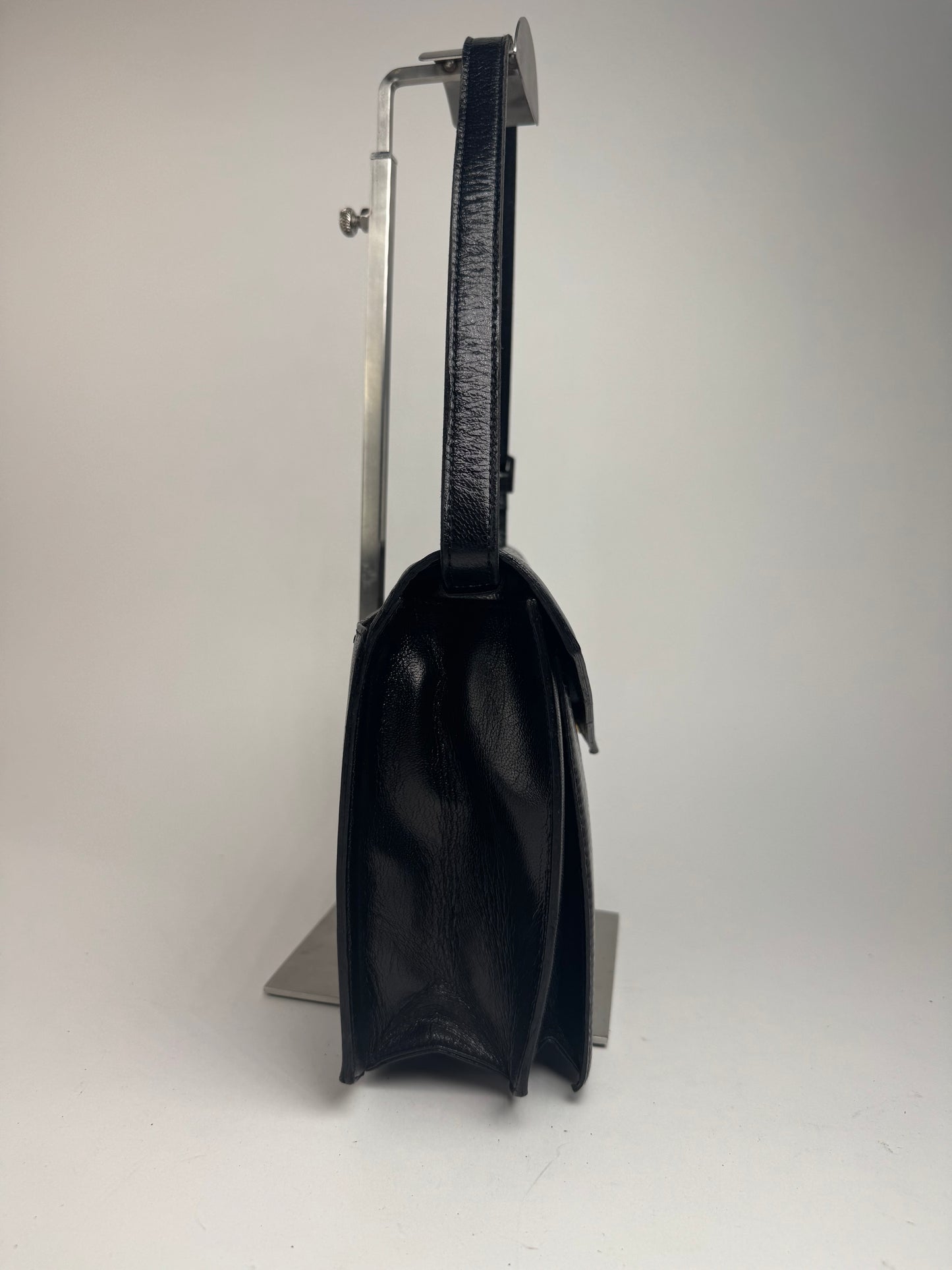 Vintage Yves Saint Laurent Snakeskin embossed leather bag black