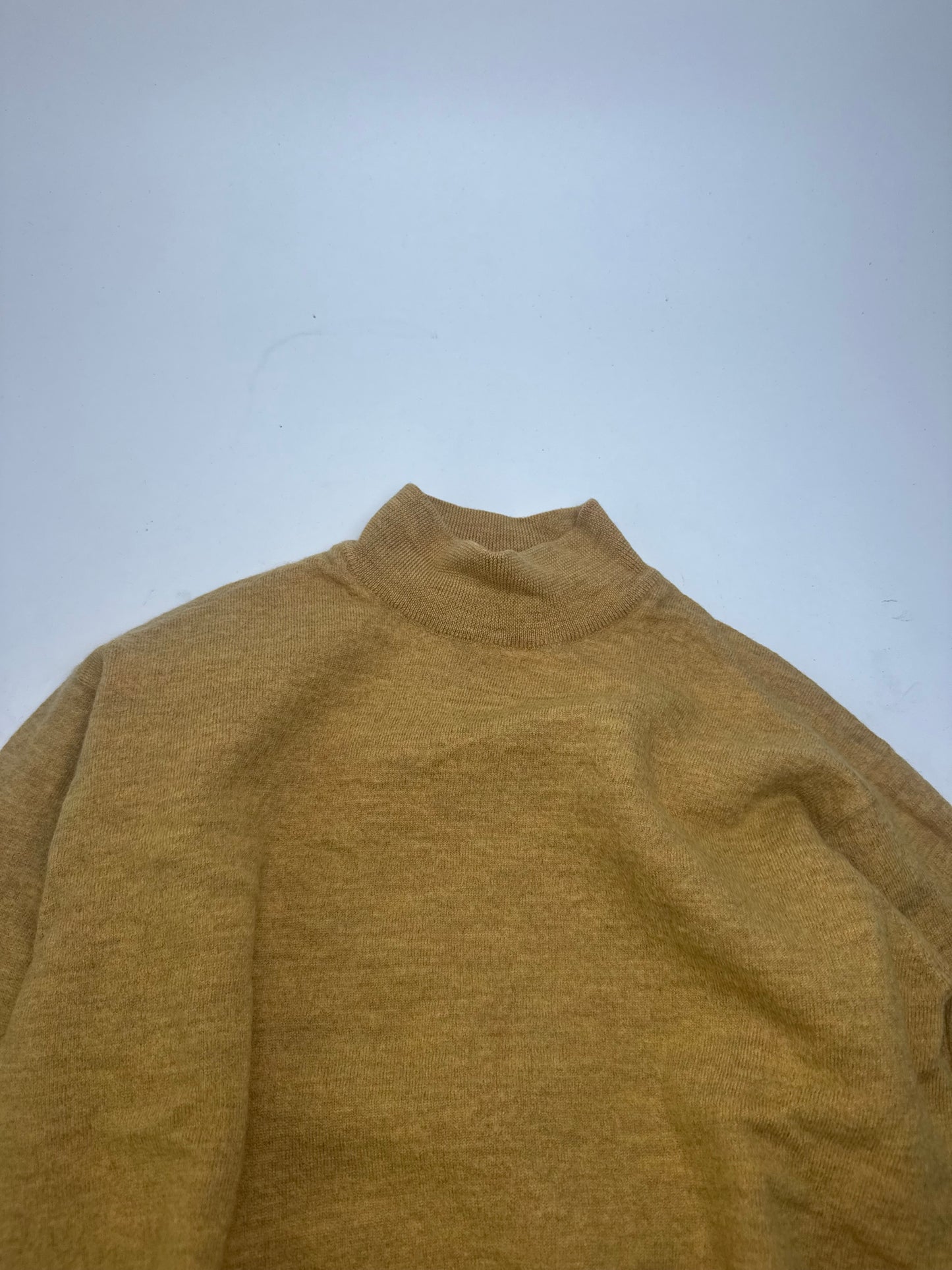 Vintage Dior Wool Turtleneck Sweater Yellow L