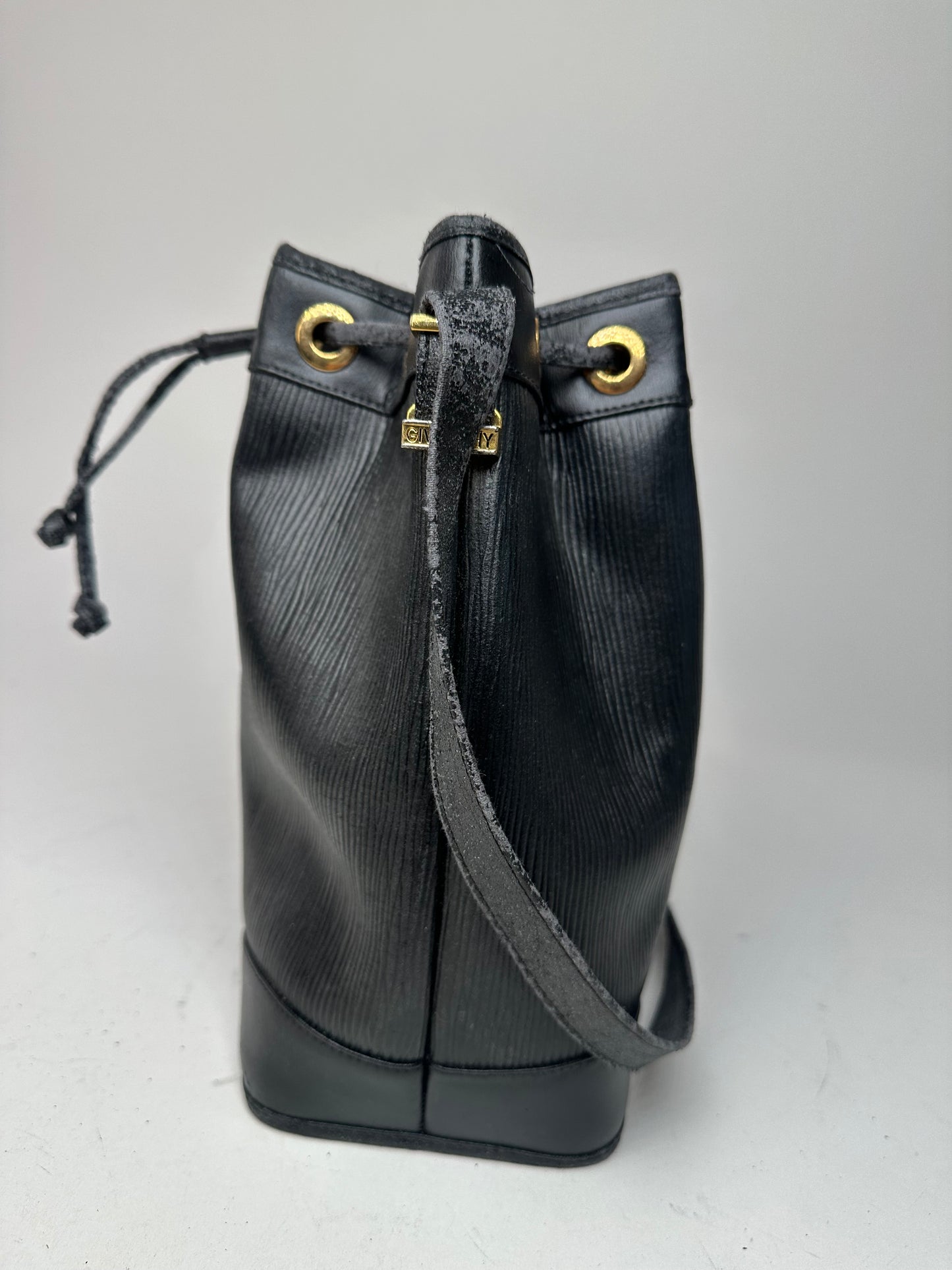 Vintage Givenchy Leather Bucket Bag Black