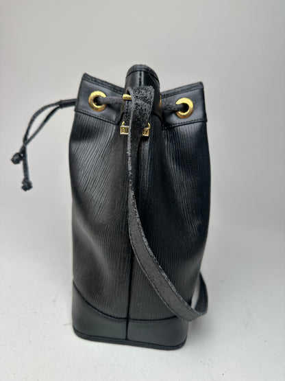 Vintage Givenchy Leather Bucket Bag Black