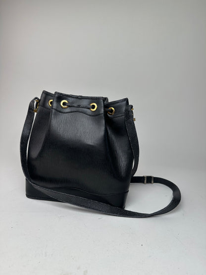 Vintage Givenchy Leather Bucket Bag Black