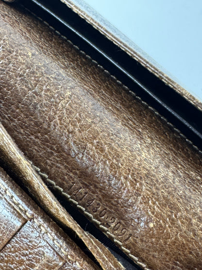 Gucci Jackie Monogram Leather Wallet Brown