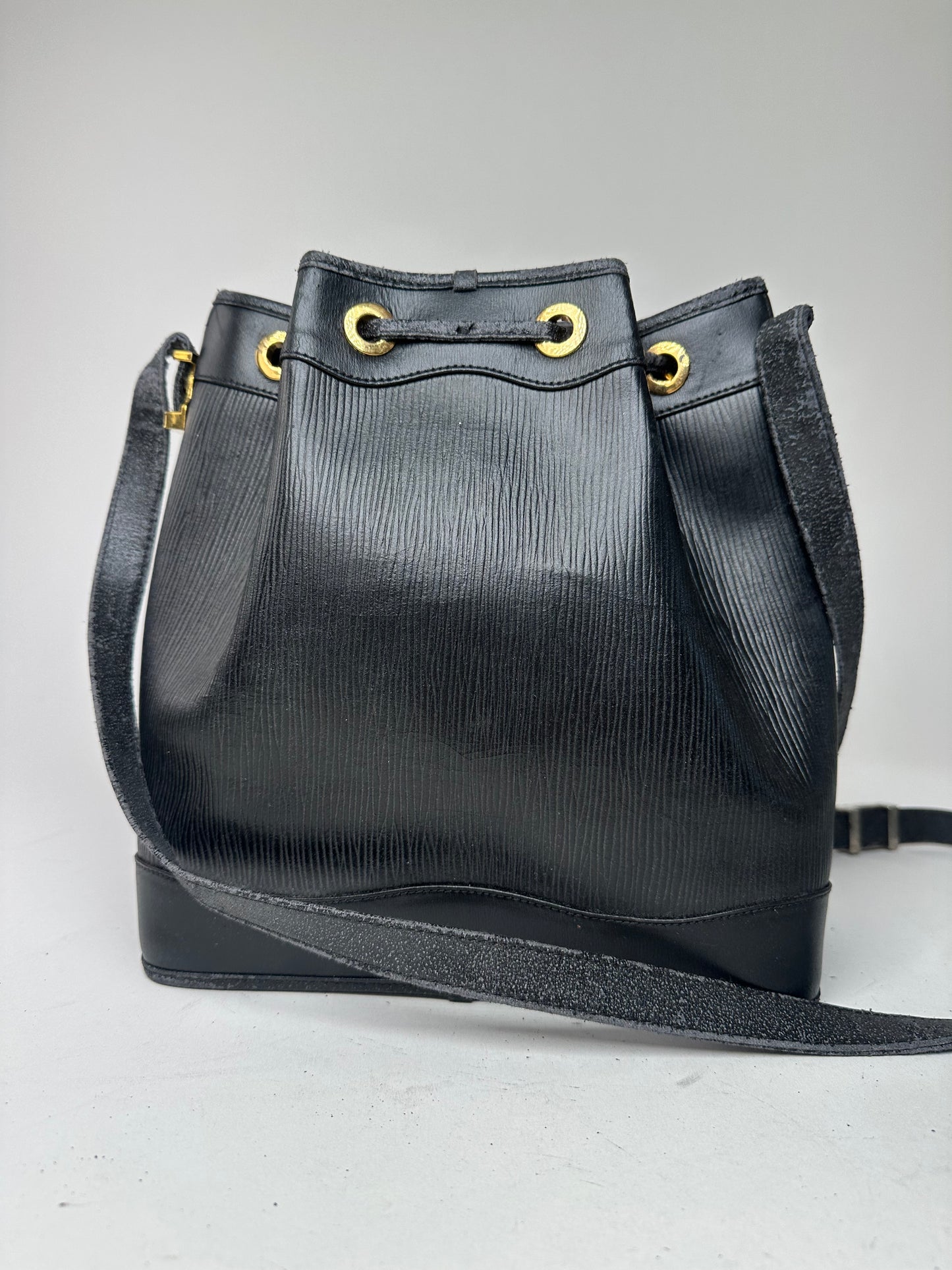 Vintage Givenchy Leather Bucket Bag Black