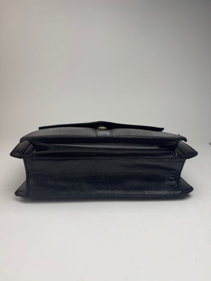 Vintage Yves Saint Laurent Snakeskin embossed leather bag black