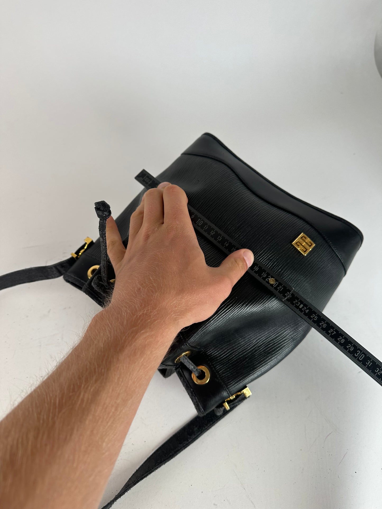 Vintage Givenchy Leather Bucket Bag Black