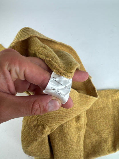 Vintage Dior Wool Turtleneck Sweater Yellow L