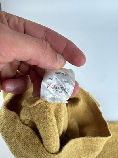 Vintage Dior Wool Turtleneck Sweater Yellow L