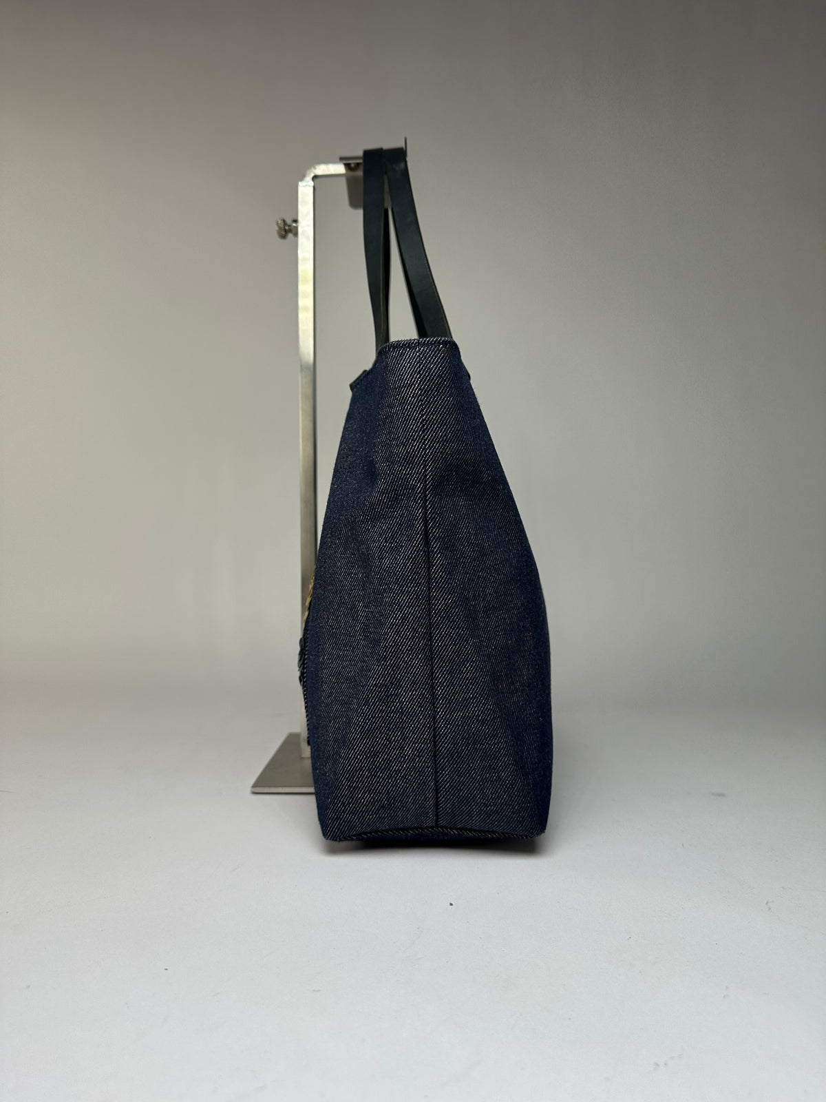 Vintage Givenchy Sequined Cotton Tote Late 1990s Dark Navy