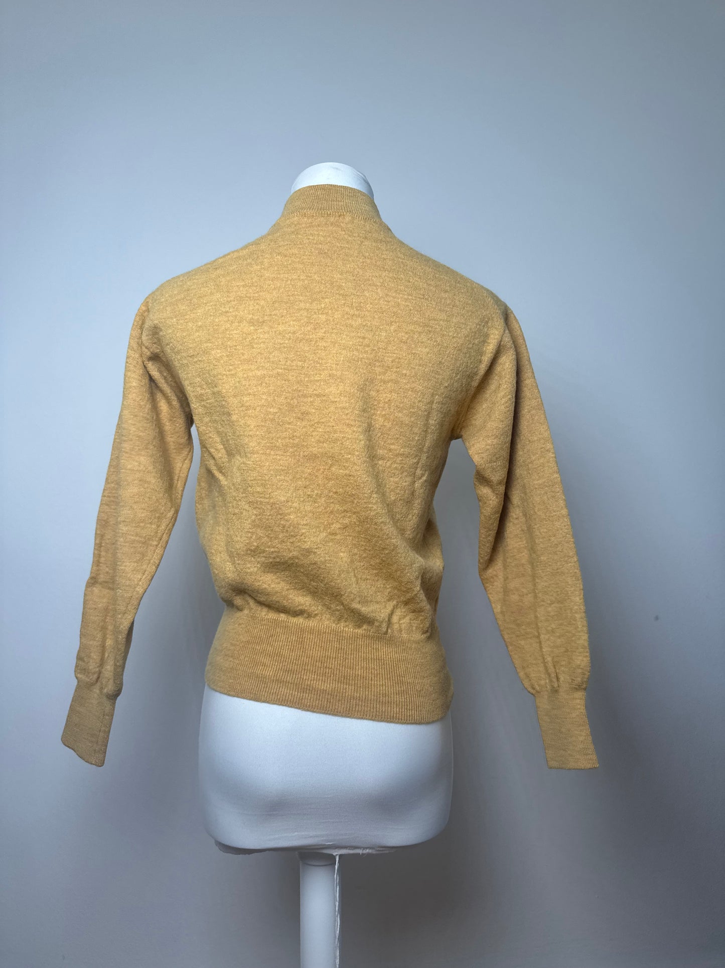 Vintage Dior Wool Turtleneck Sweater Yellow L