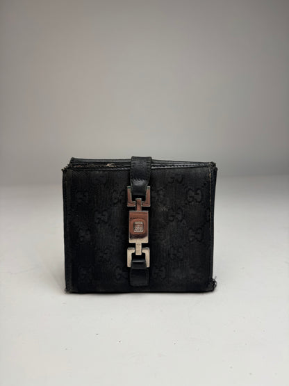 Vintage Gucci Monogram Jackie Wallet black