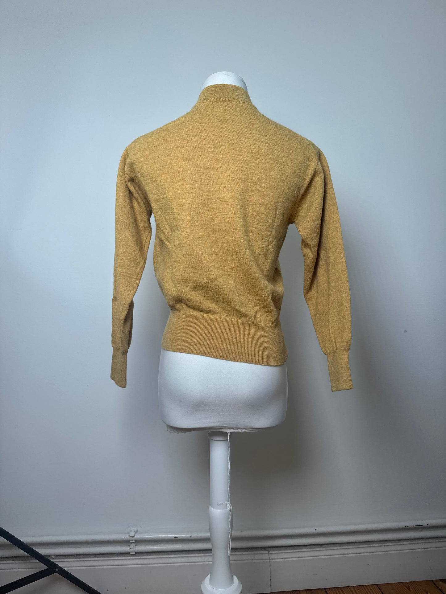 Vintage Dior Wool Turtleneck Sweater Yellow L