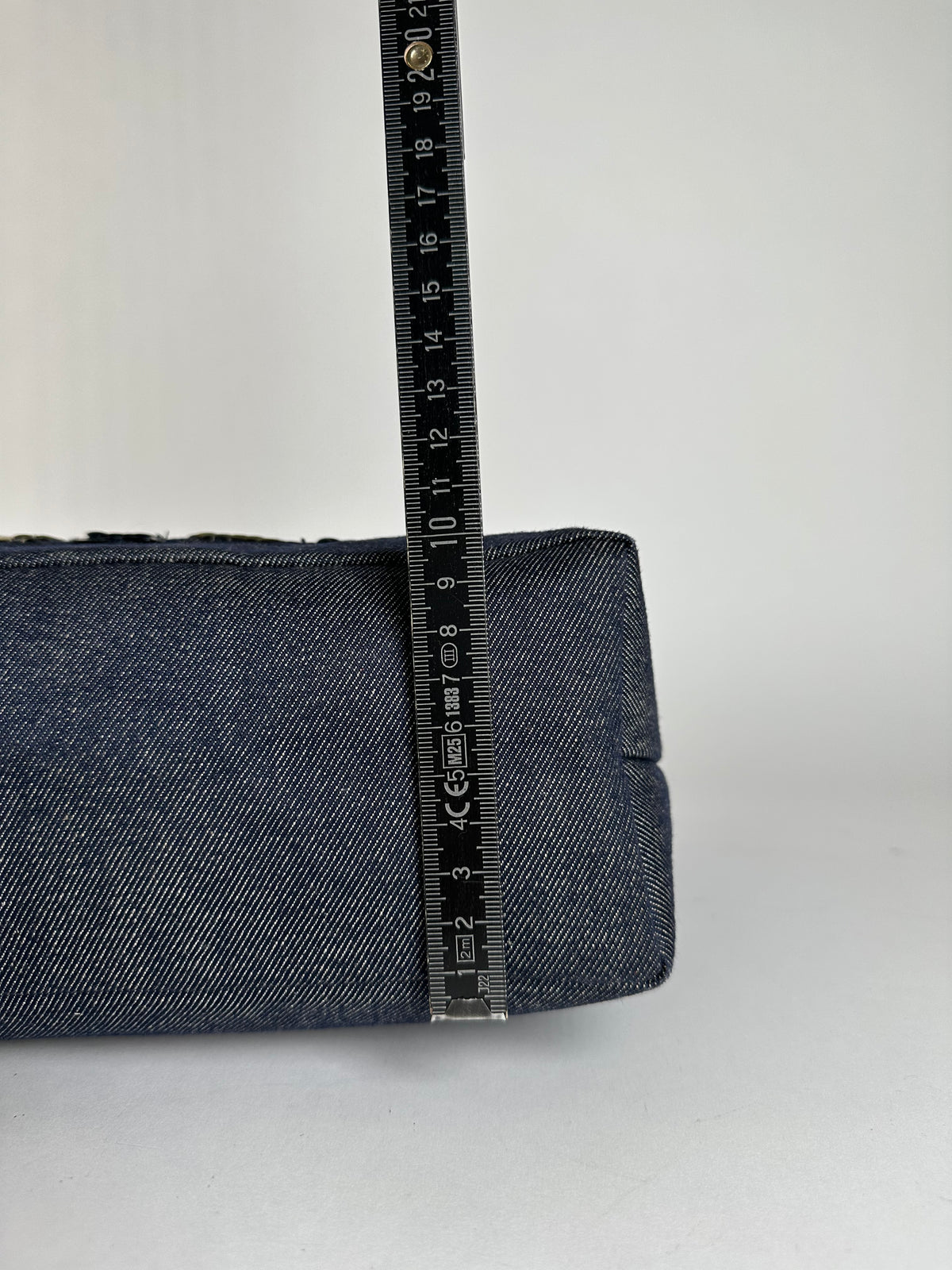 Vintage Givenchy Sequined Cotton Tote Late 1990s Dark Navy