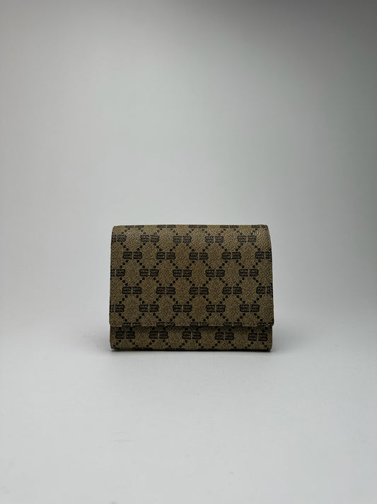 Portefeuille Balenciaga vintage en cuir monogramme marron