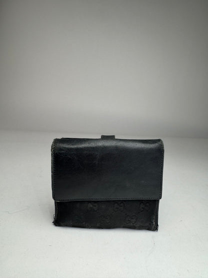 Vintage Gucci Monogram Jackie Wallet black