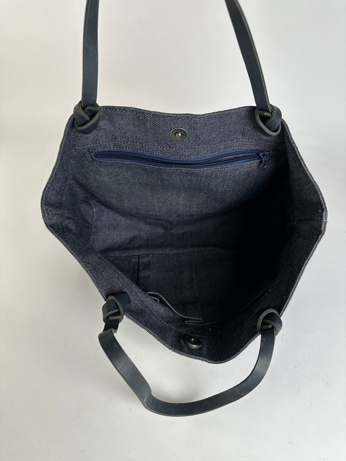 Vintage Givenchy Sequined Cotton Tote Late 1990s Dark Navy