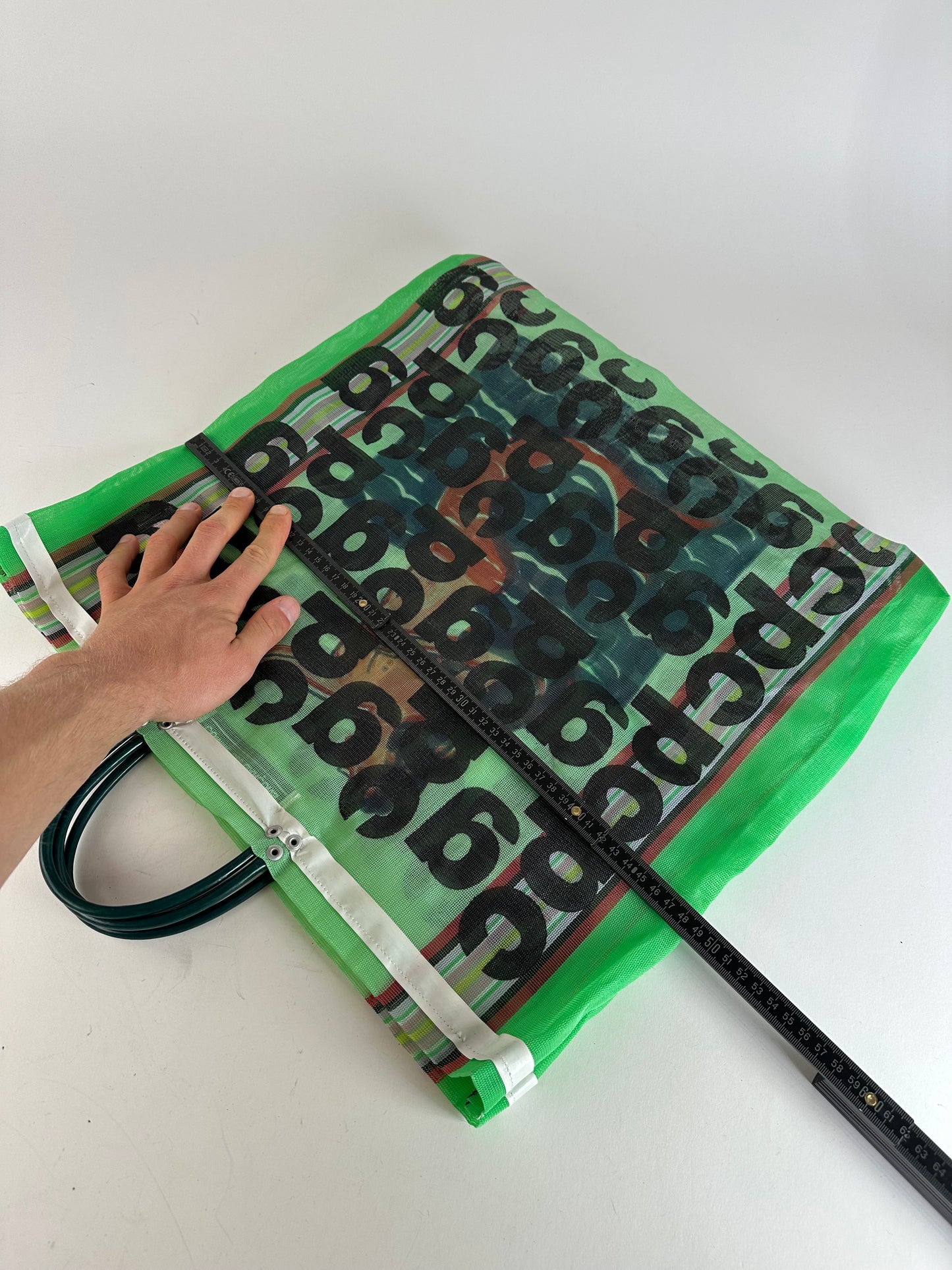 Vintage Comme Des Garçons Polyester Tote Bag Green Black