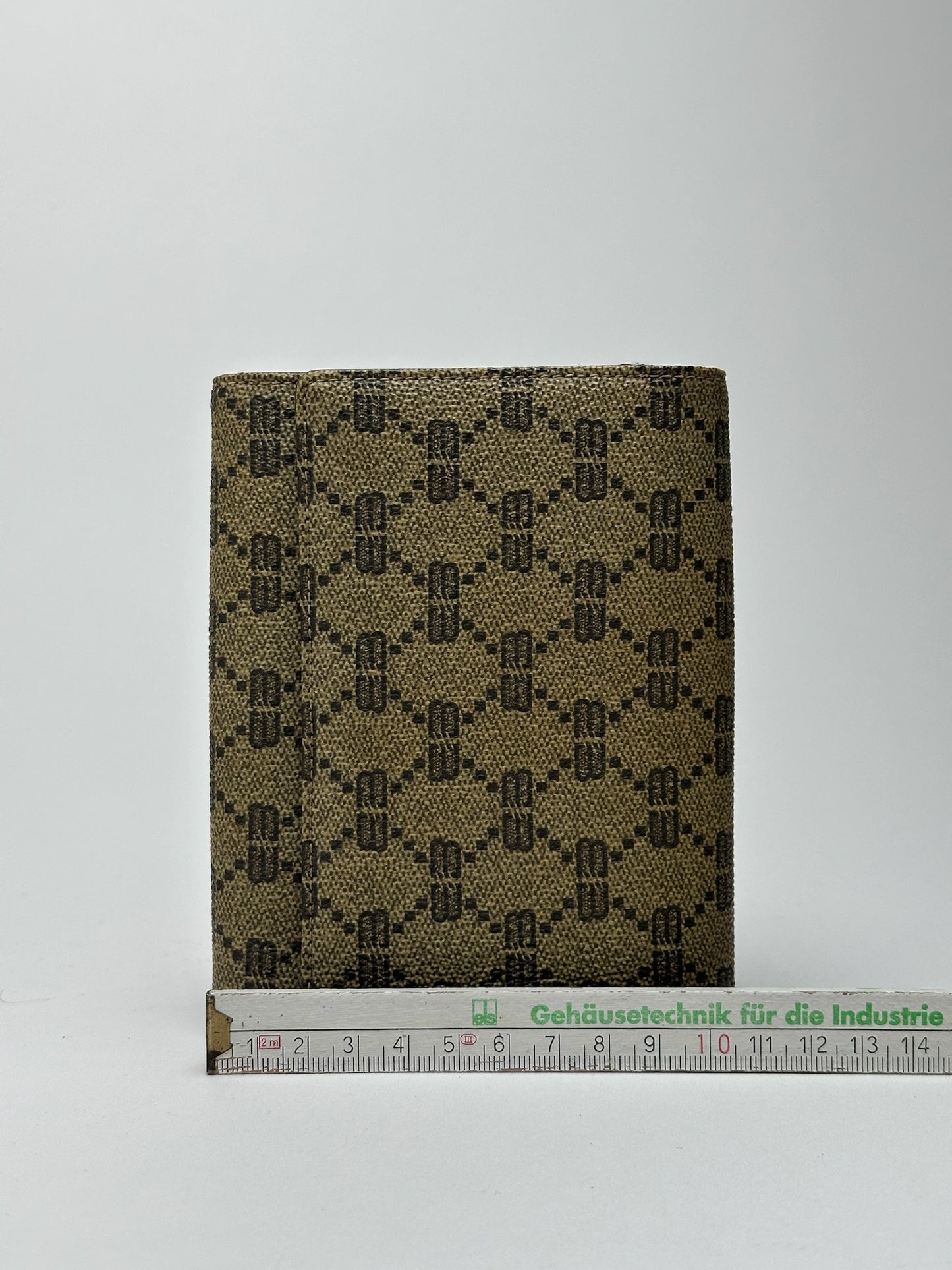 Vintage Balenciaga Leather Monogram Wallet Brown