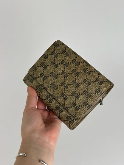 Vintage Balenciaga Leather Monogram Wallet Brown