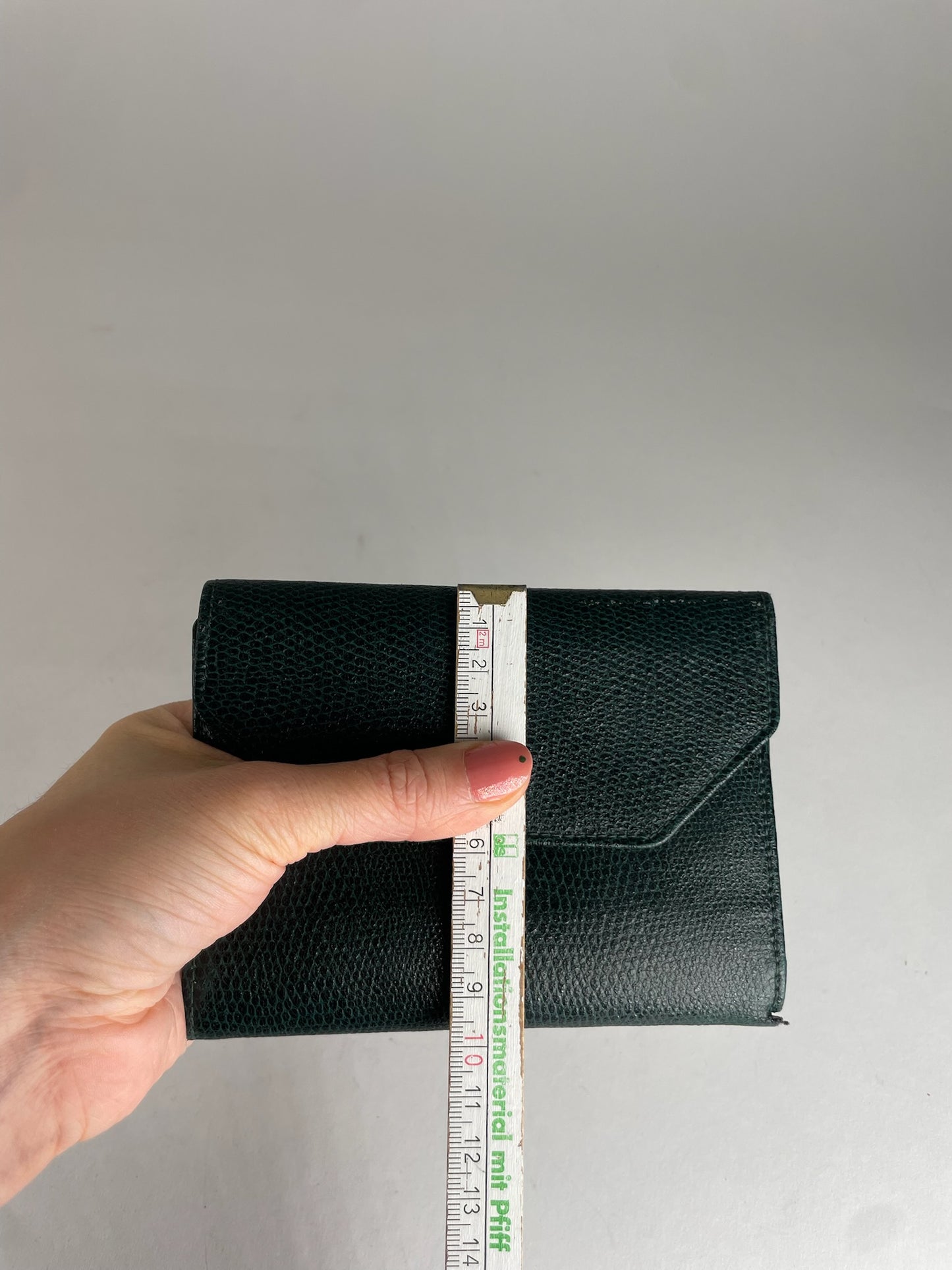 Vintage Givenchy Snake Emblossed Leather Wallet Green