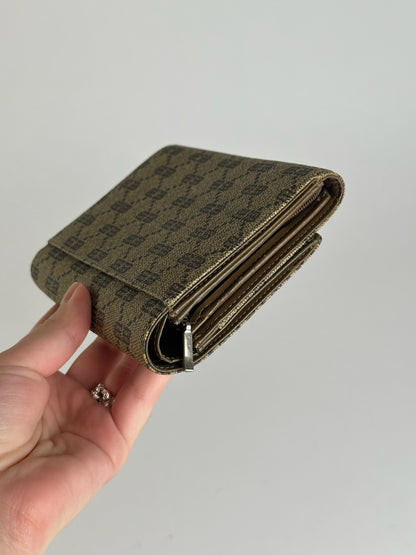 Vintage Balenciaga Leather Monogram Wallet Brown