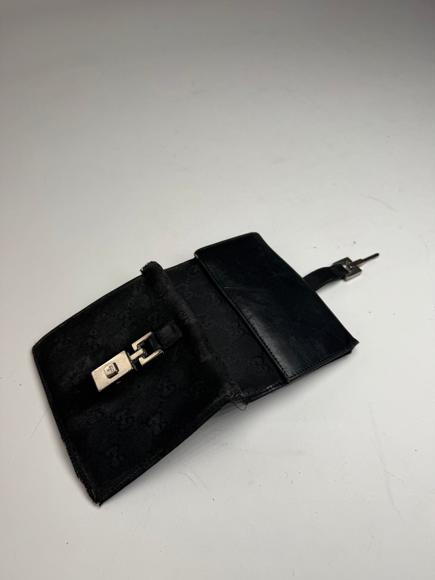 Vintage Gucci Monogram Jackie Wallet black