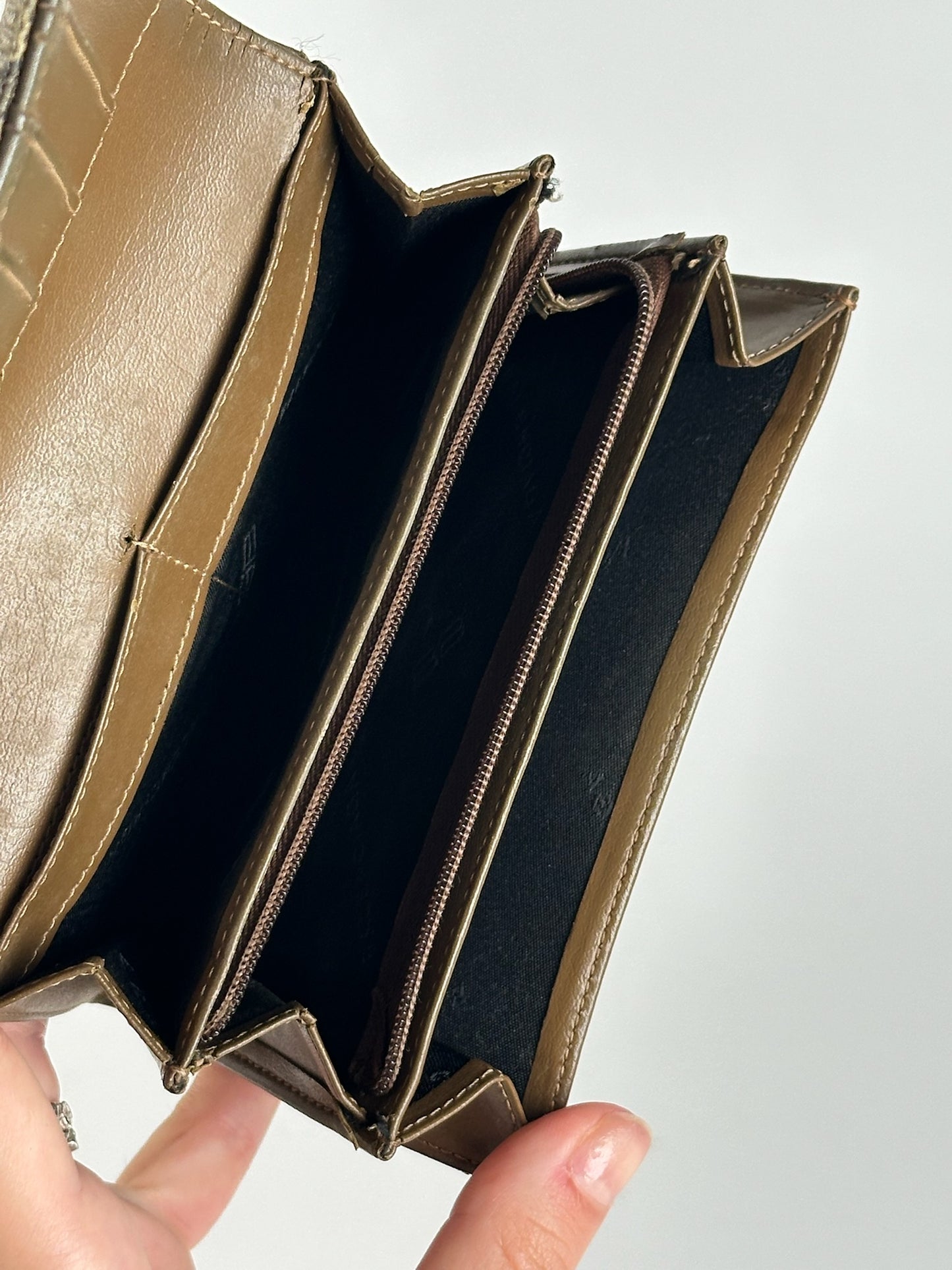 Vintage Balenciaga Leather Monogram Wallet Brown