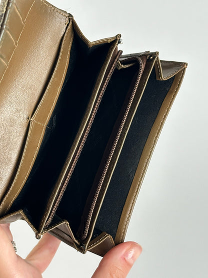 Vintage Balenciaga Leather Monogram Wallet Brown