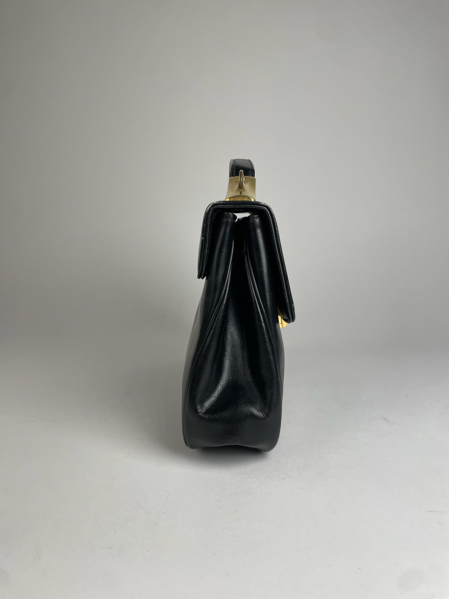 Vintage Dior 2Way Leather Handbag Black