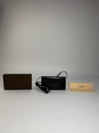 Vintage Loewe Madrid Leather Shoulder Bag Brown