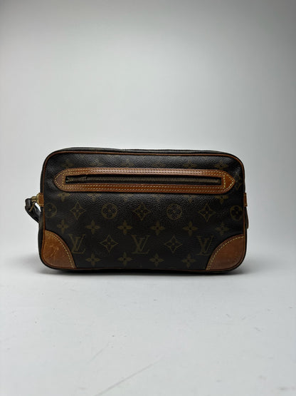 Pochette Louis Vuitton vintage en cuir Monogram marron