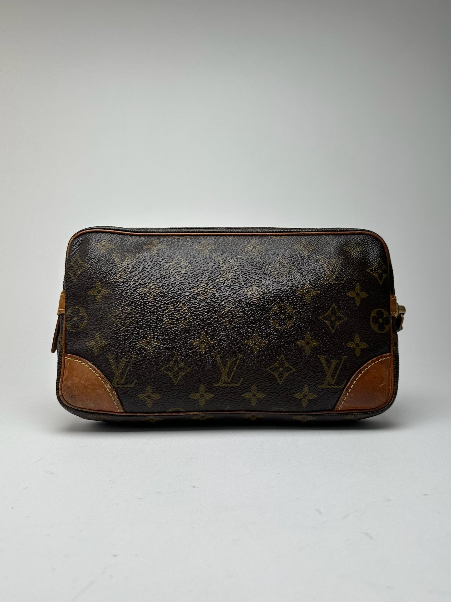 Pochette Louis Vuitton vintage en cuir Monogram marron