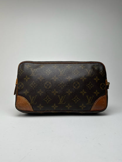Pochette Louis Vuitton vintage en cuir Monogram marron