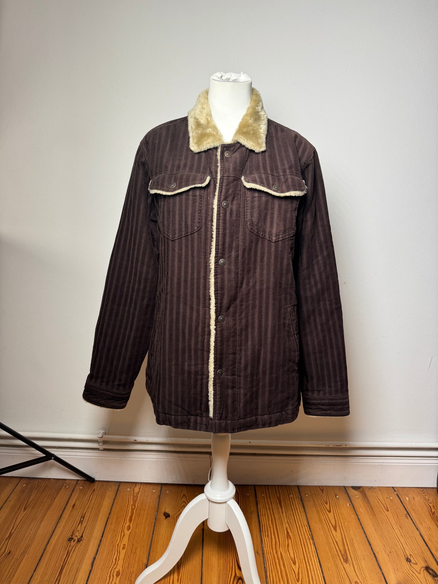 Vintage Kansai Yamamoto Vegan Blouson Brown Beige Striped L