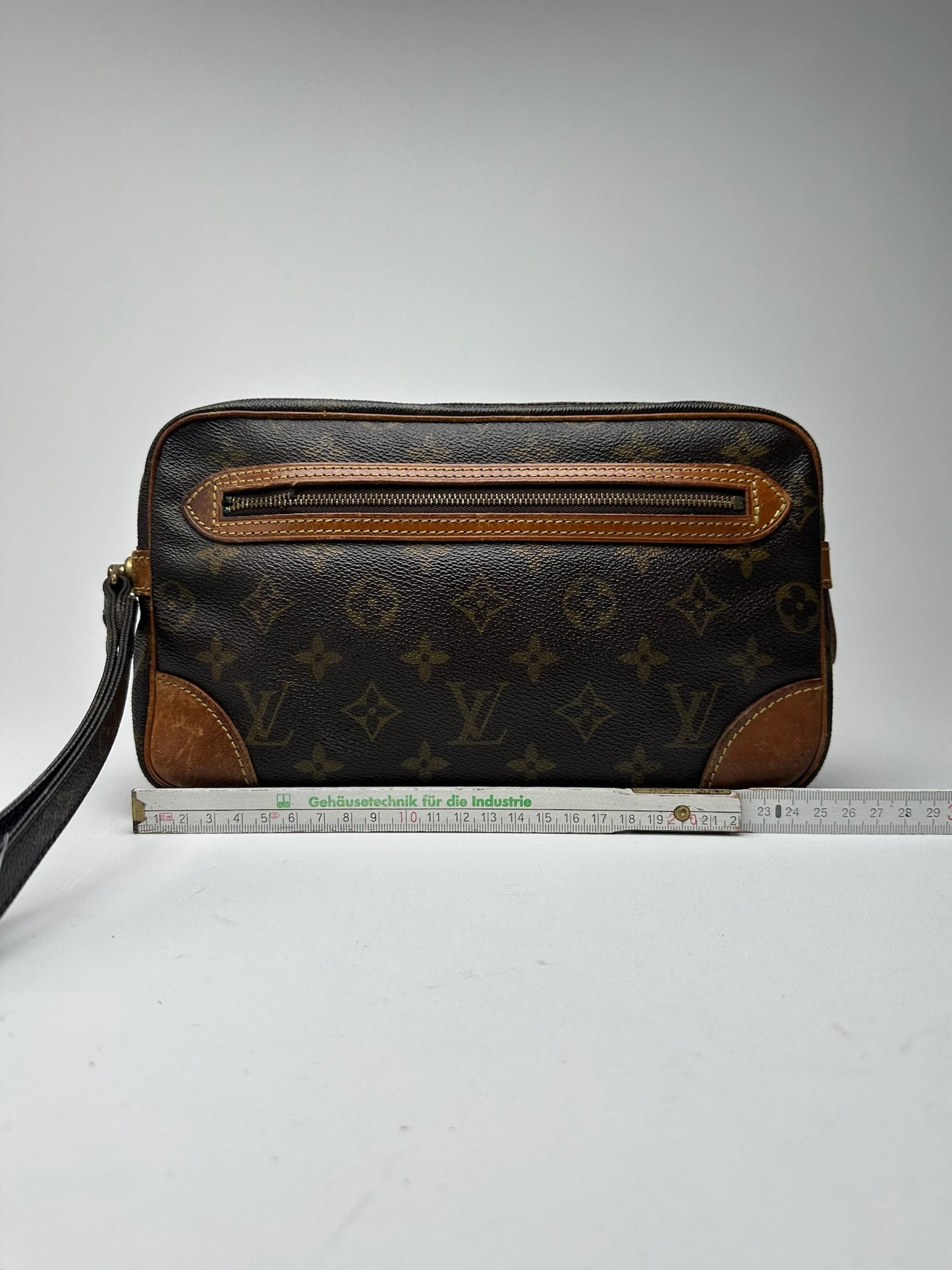 Pochette Louis Vuitton vintage en cuir Monogram marron