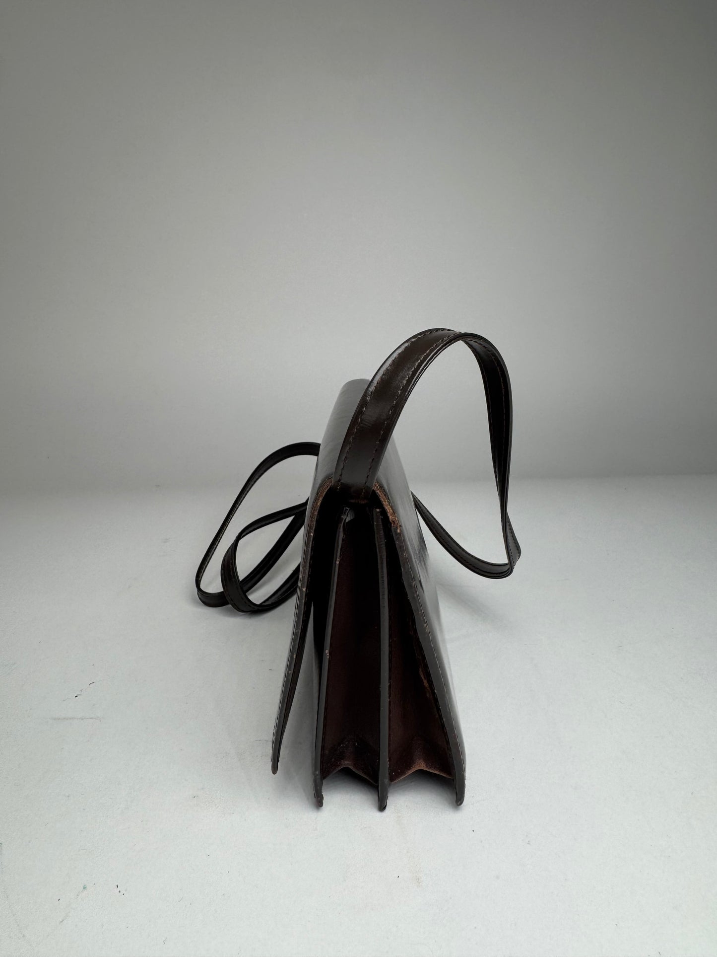 Vintage Loewe Madrid Leather Shoulder Bag Brown