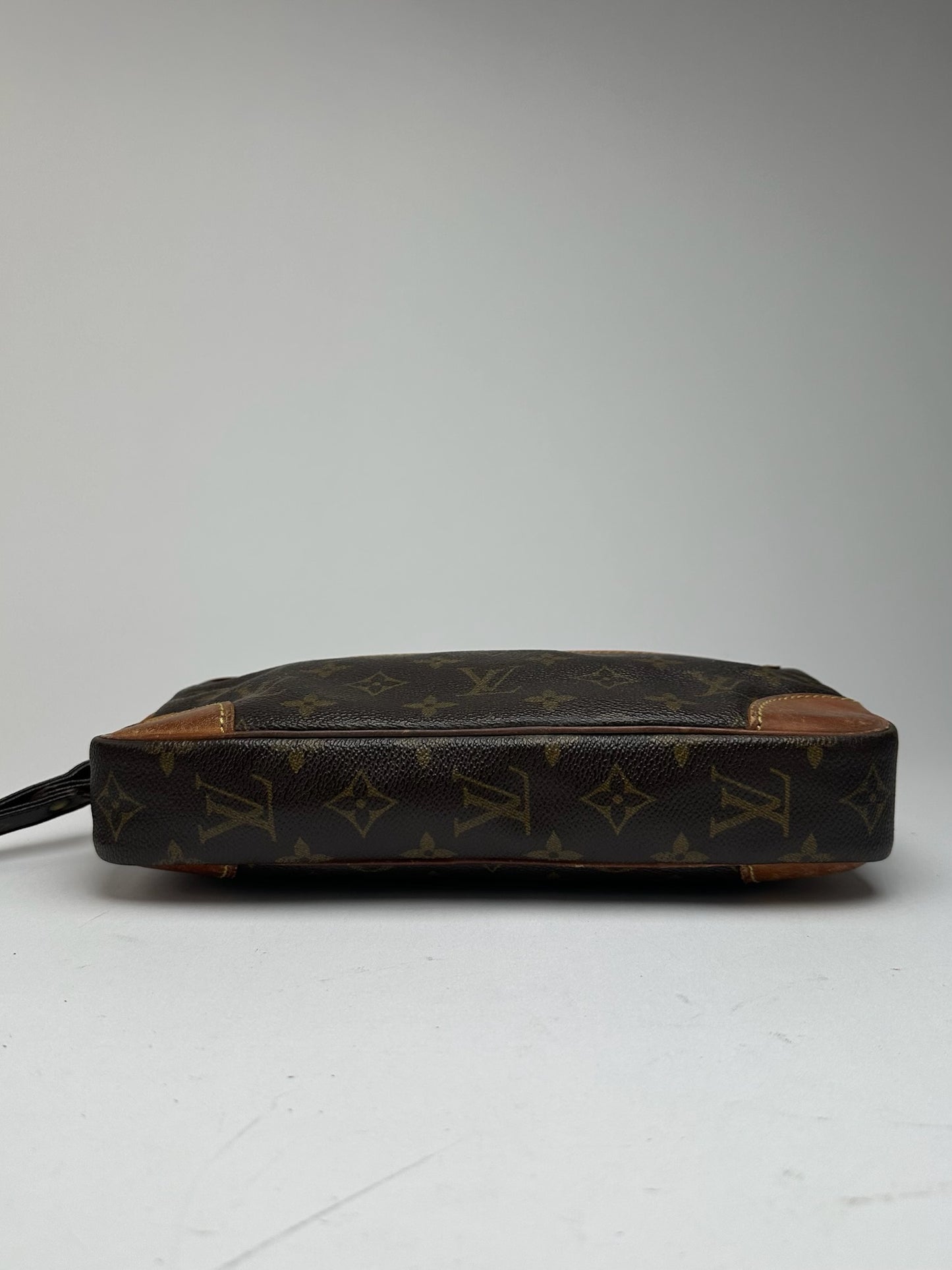 Pochette Louis Vuitton vintage en cuir Monogram marron