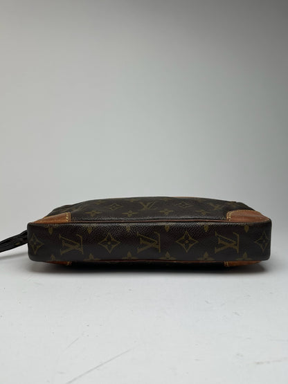 Pochette Louis Vuitton vintage en cuir Monogram marron