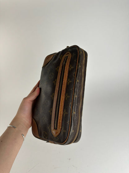 Pochette Louis Vuitton vintage en cuir Monogram marron