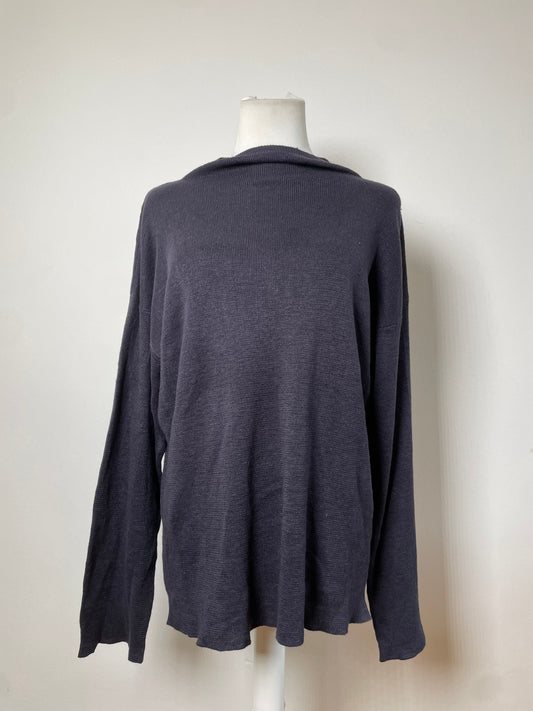 Vintage Issey Miyake Linen Pullover Sweater Dark Navy M