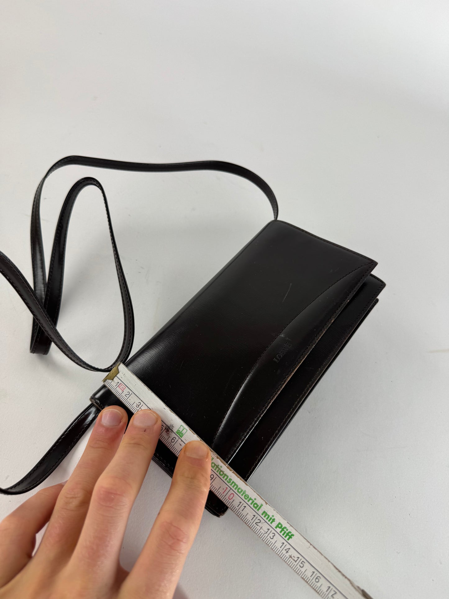 Vintage Loewe Madrid Leather Shoulder Bag Brown