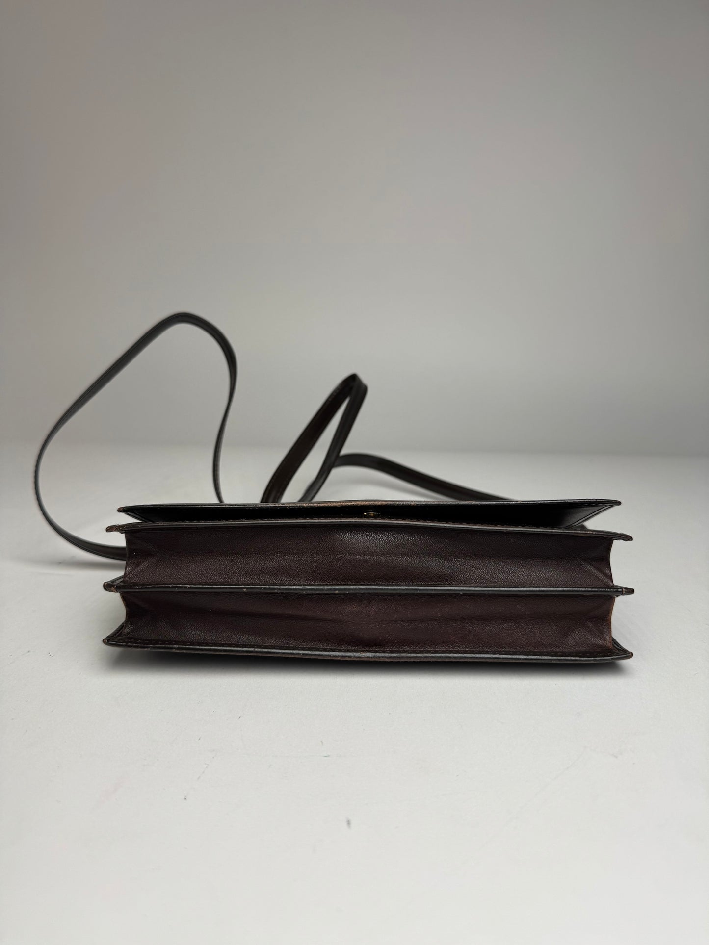 Vintage Loewe Madrid Leather Shoulder Bag Brown