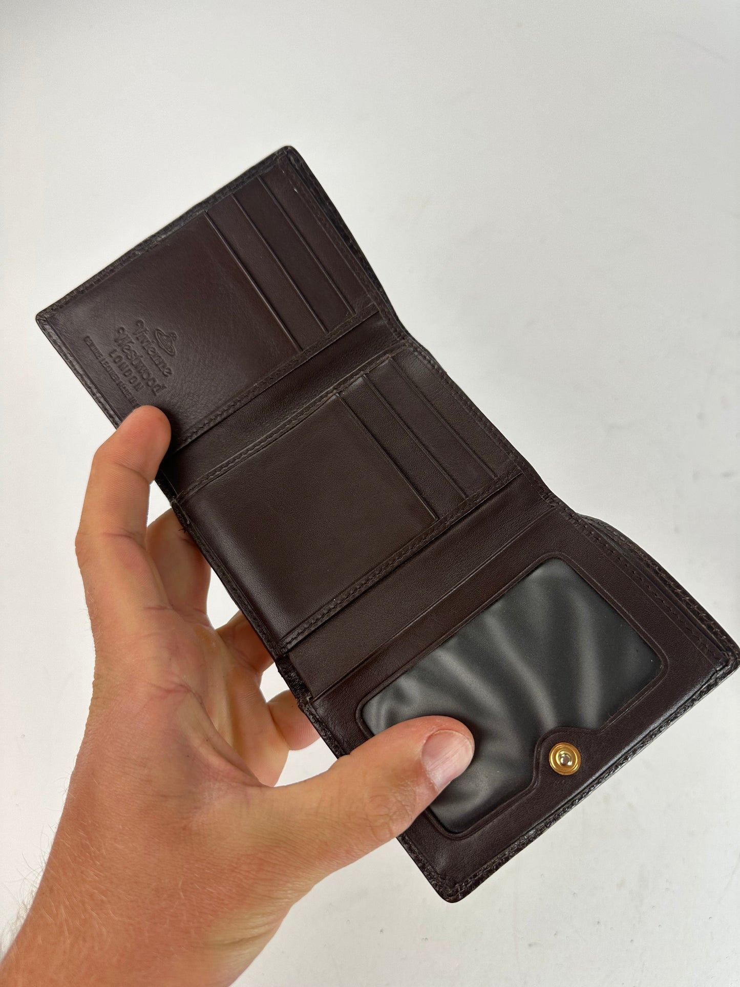 Vintage Vivienne Westwood Leather Card Holder Brown