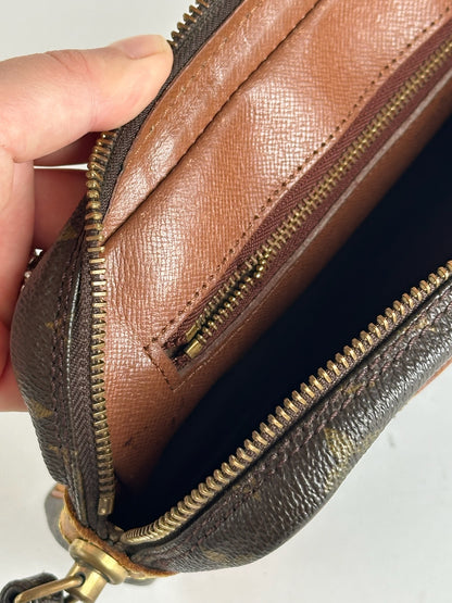 Pochette Louis Vuitton vintage en cuir Monogram marron