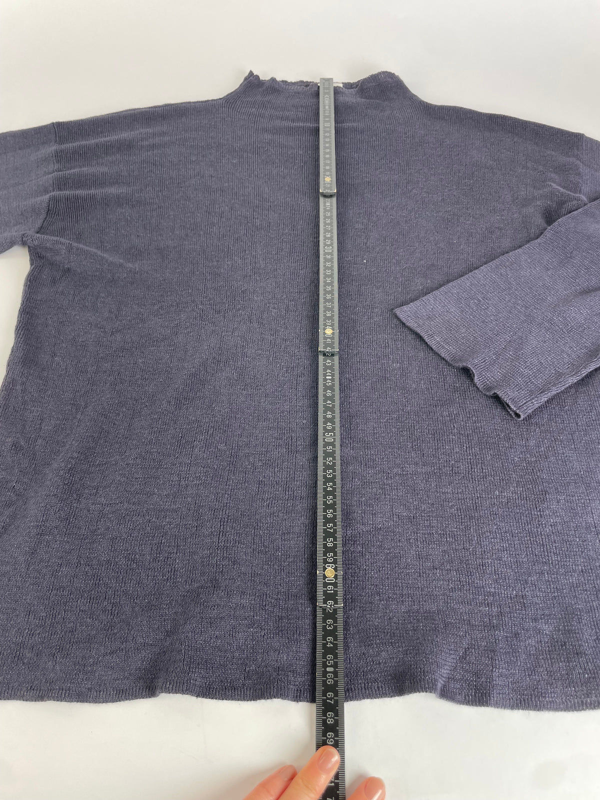 Vintage Issey Miyake Linen Pullover Sweater Dark Navy M